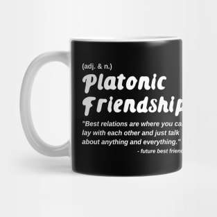 Platonic Friendship Definition Quote with Best Friend Mug